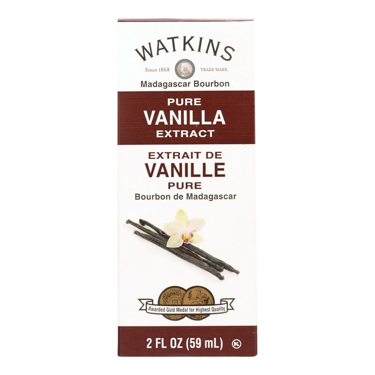 Watkins Madagascar Bourbon Pure Vanilla Extract (Pack of 1 - 2 Fl. Oz.) - Cozy Farm
