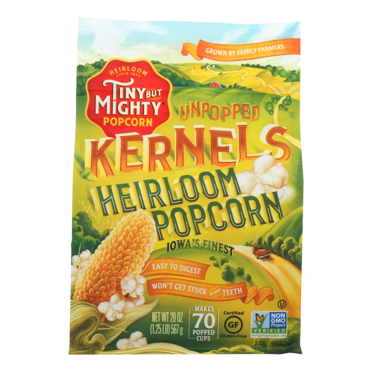 Heirloom Tiny But Mighty Popcorn Kernels - 20 Oz (Pack of 8) - Cozy Farm