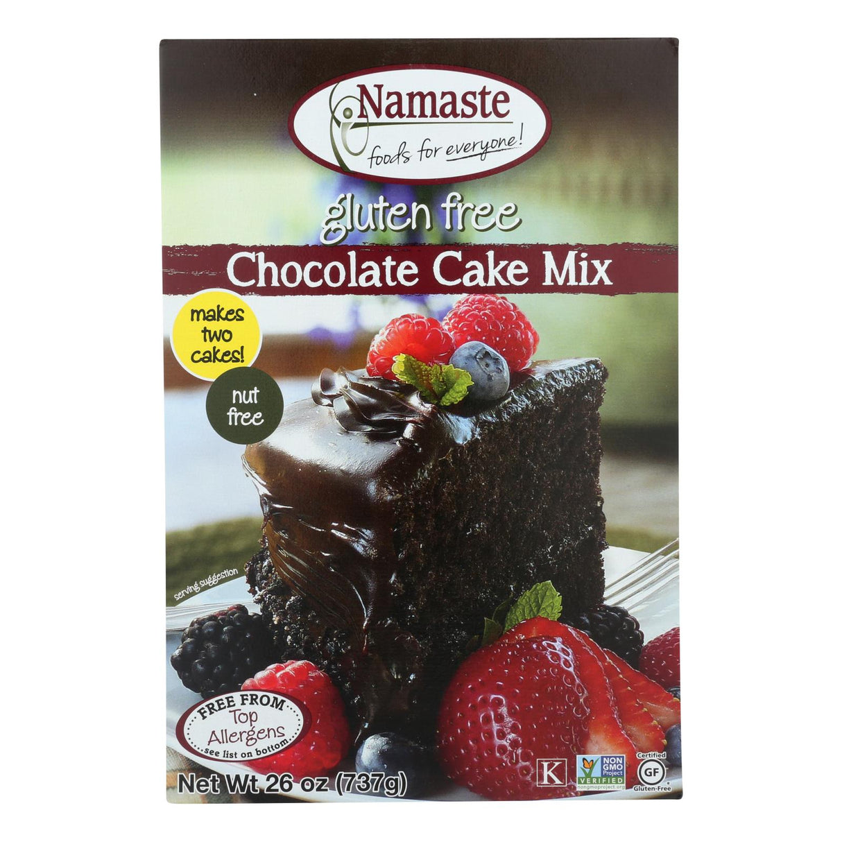 Namaste Foods Chocolate Cake Mix (Pack of 6 - 26 Oz.) — Gluten-Free, High-Fiber Treat - Cozy Farm