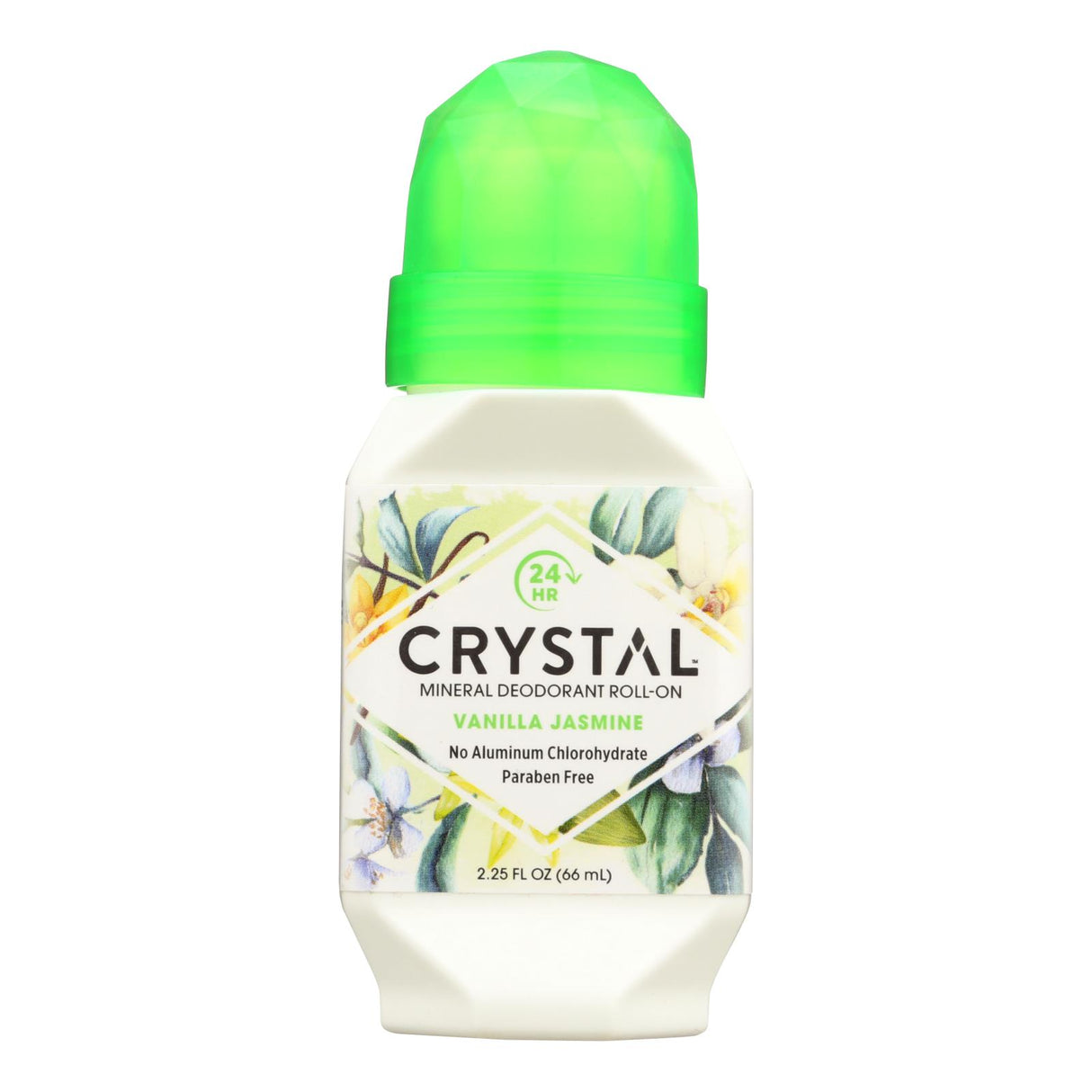 Crystal Essence Roll-On Deodorant in Vanilla Jasmine, 2.25 Oz - Cozy Farm