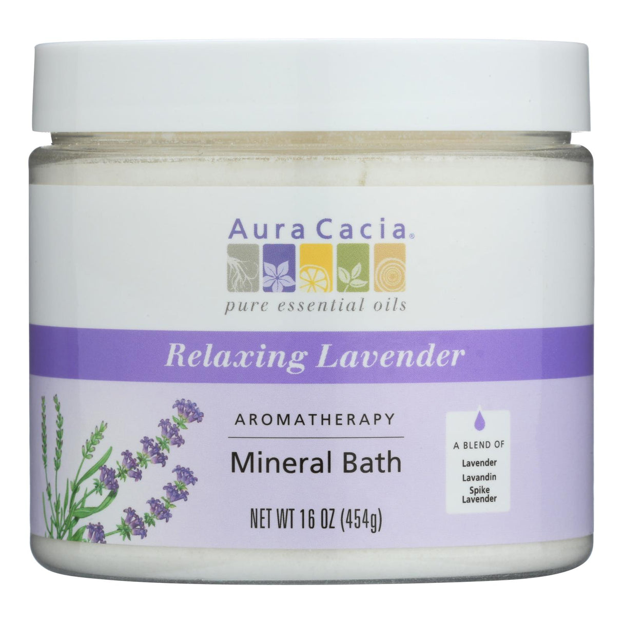 Aura Cacia Lavender Harvest Aromatherapy Mineral Bath Soak (16 Oz.) - Cozy Farm
