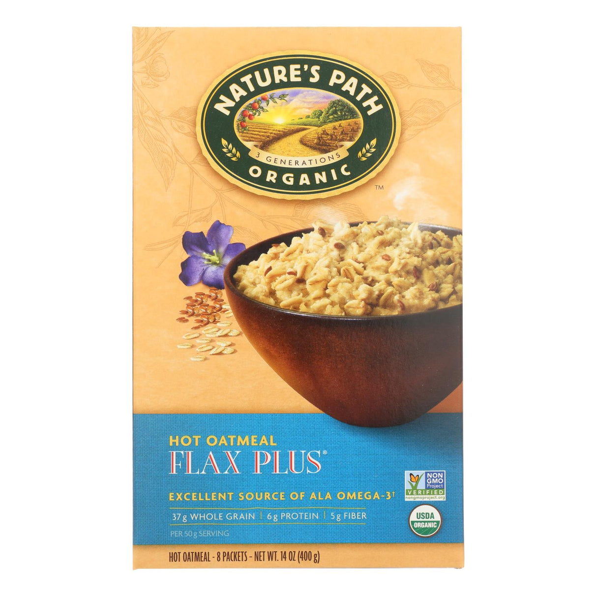Nature's Path Flax Plus Hot Oatmeal, 14 oz (Pack of 6) - Cozy Farm