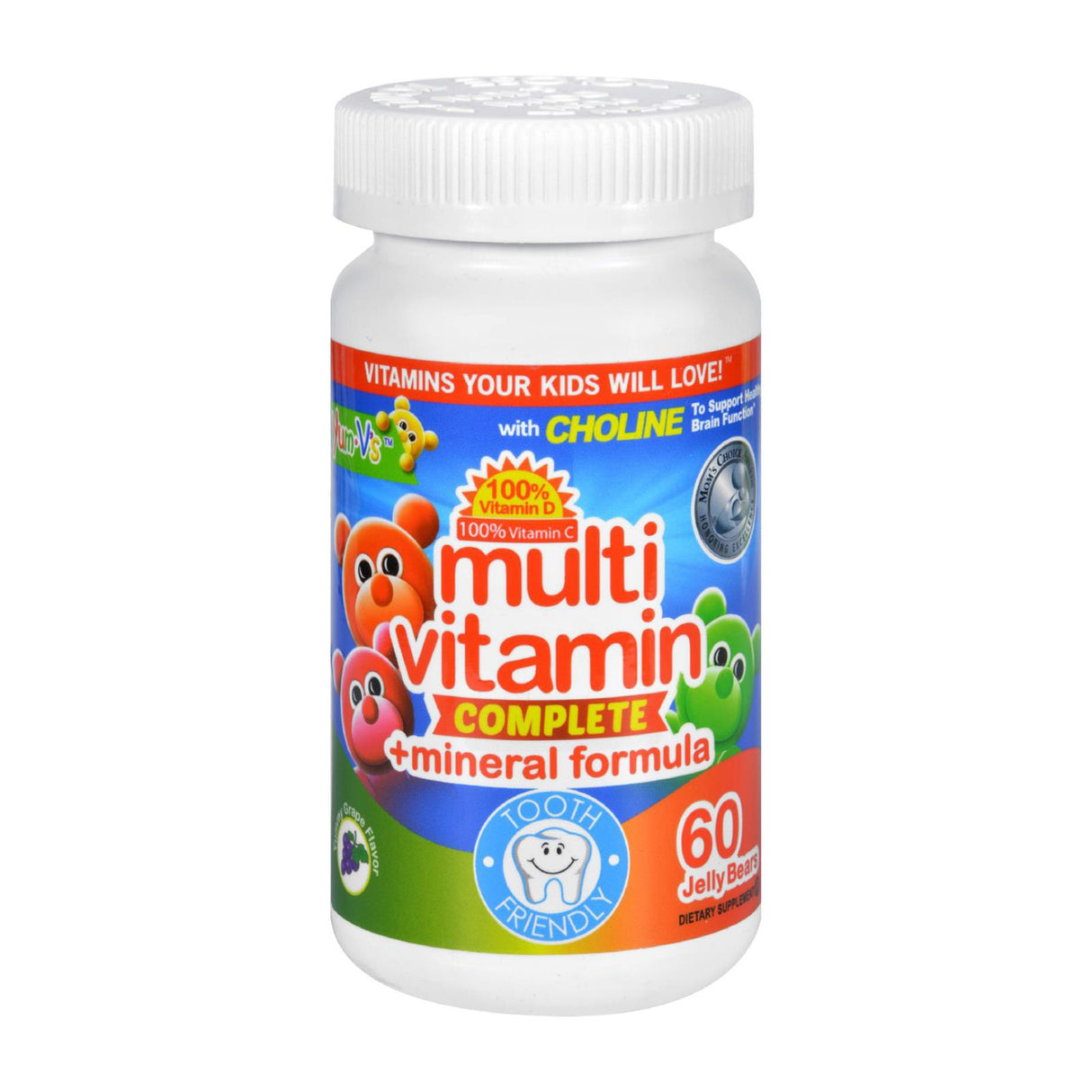 Yum V's Multi-Vitamin Plus Mineral Formula Jellies: Delicious Immunity Boost for Kids (Pack of 60) - Cozy Farm
