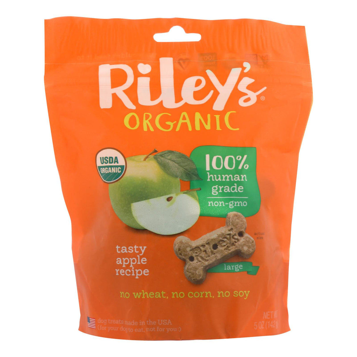 Riley's Organics Organic Apple Recipe Dog Treats (6-Pack, 5 Oz. Each) - Cozy Farm