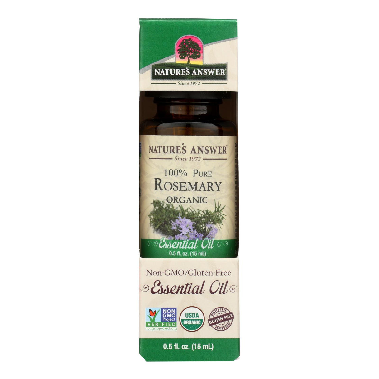 Nature's Answer Organic Rosemary Essential Oil, 0.5 Fl Oz - Cozy Farm