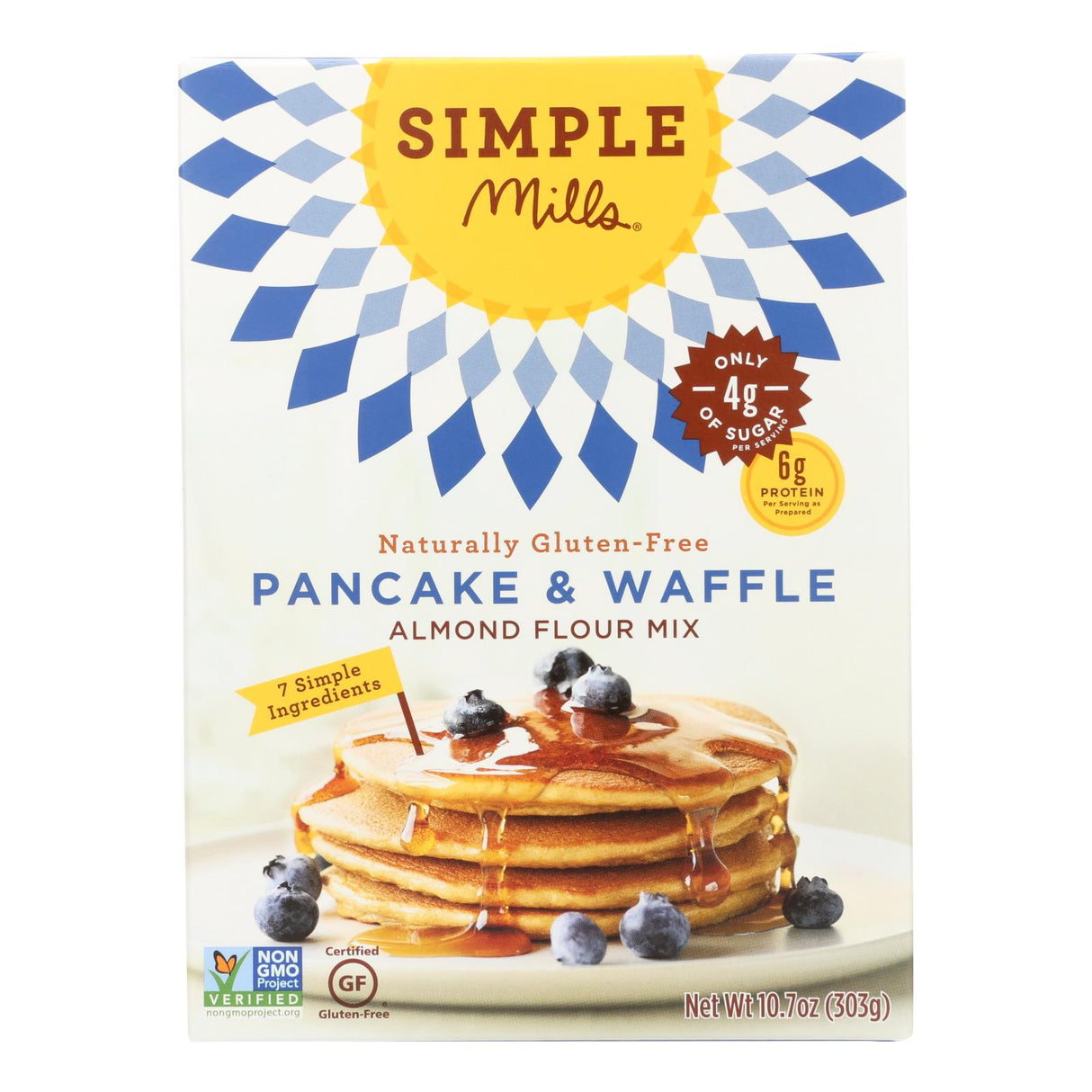 Simple Mills Gluten-Free, Grain-Free Almond Flour Pancake & Waffle Mix (Pack of 6) - 10.7 Oz Each - Cozy Farm