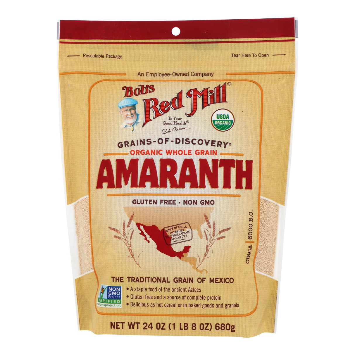 Bob's Red Mill Organic Amaranth Grain, 24 Oz. Bags (Pack of 4) - Cozy Farm