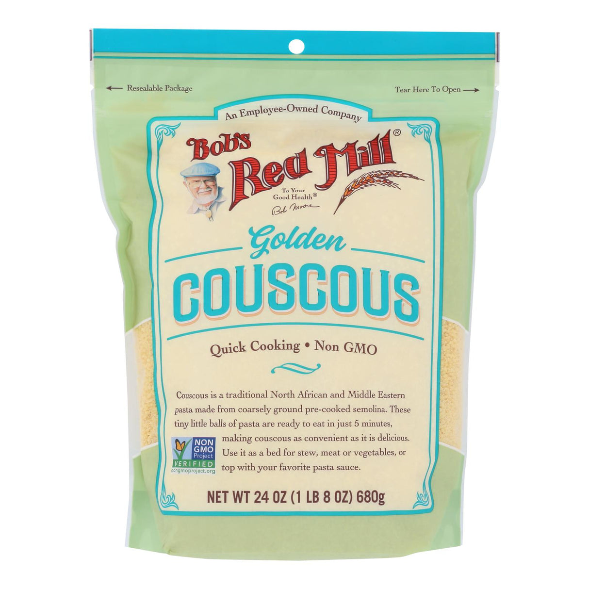 Bob's Red Mill Couscous, Golden, All-Natural, Non-GMO | Pack of 4 - 24 Oz. Total - Cozy Farm