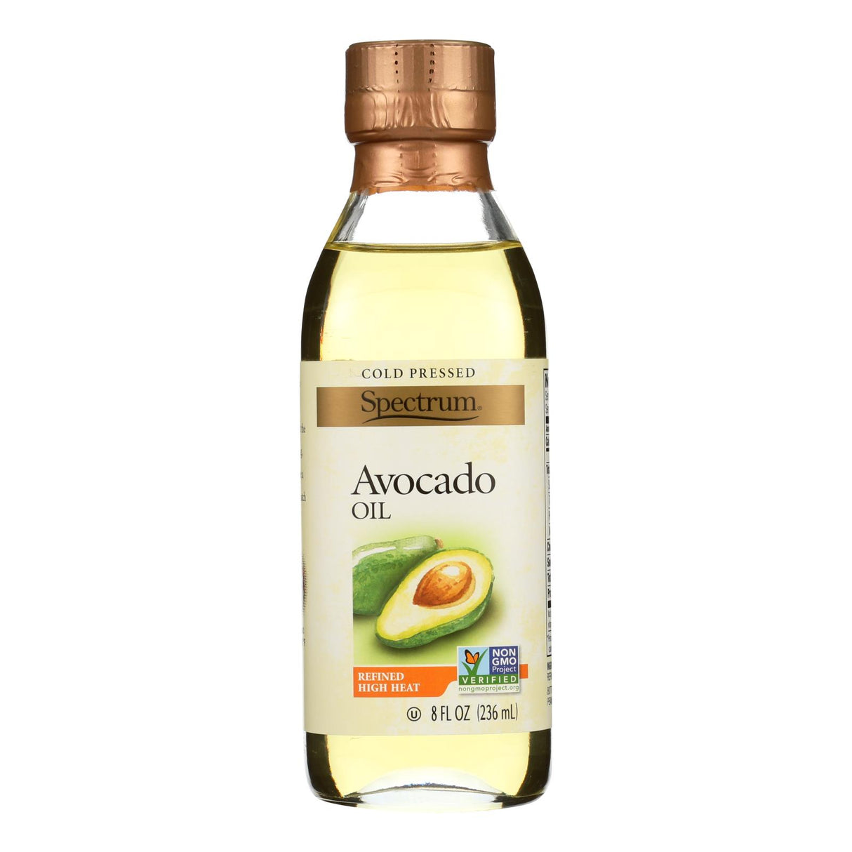 Spectrum Naturals Refined Avocado Oil - 8 Oz (Pack of 6) - Cozy Farm