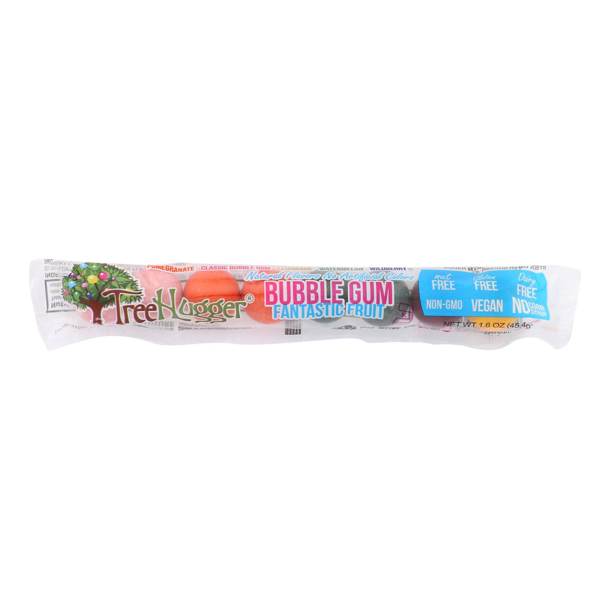 Tree Hugger Gumballs - Fantastic Fruit Explosion - 1.6 Oz Tubes - Case Of 12 - Cozy Farm