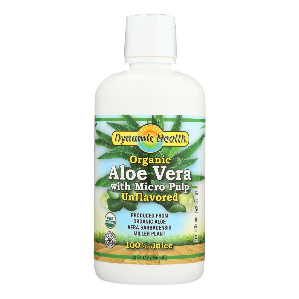 Dynamic Health Organic Aloe Vera Juice with Pulp (32 Fl Oz) - Cozy Farm