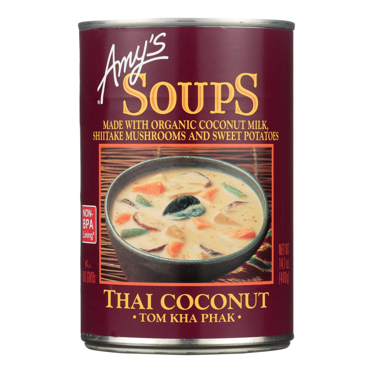 Amy's Organic Tom Kha Phak Thai Coconut Soup (Pack of 12) - 14.1 Oz. - Cozy Farm
