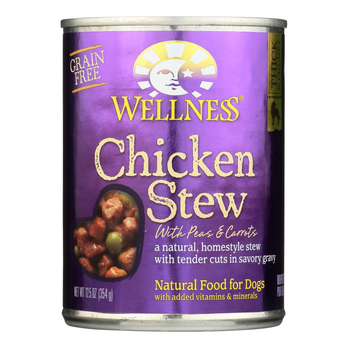 Wellness Pet Products Dog Food - Chicken With Peas And Carrots (Pack of 12) - 12.5 Oz. - Cozy Farm