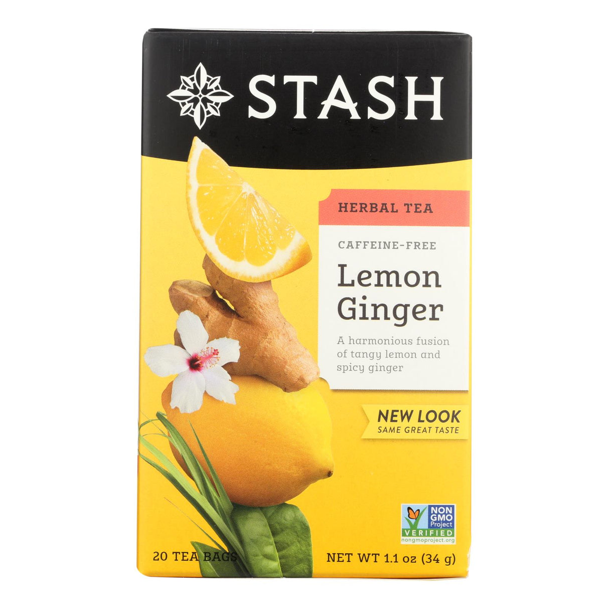 Stash Lemon Ginger Herbal Tea, 20 Tea Bags (Pack of 6) - Cozy Farm