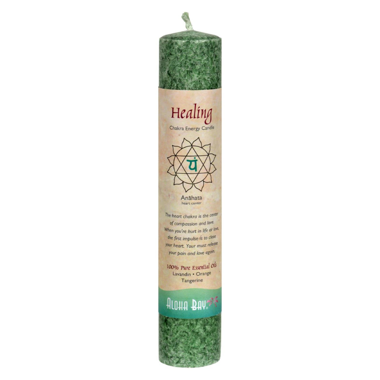 Aloha Bay Green Chakra Pillar Candle - Pack of 8 - Cozy Farm