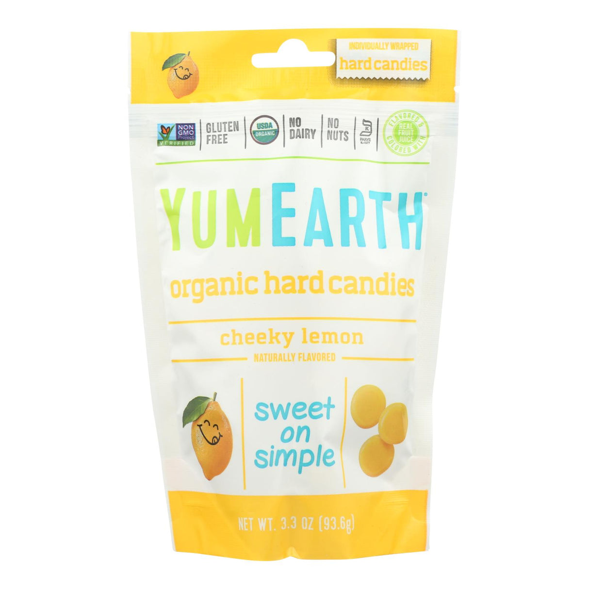 Yumearth Organics Lemon Drops - Chewy Lemon Bliss (Pack of 6 - 3.3 Oz) - Cozy Farm