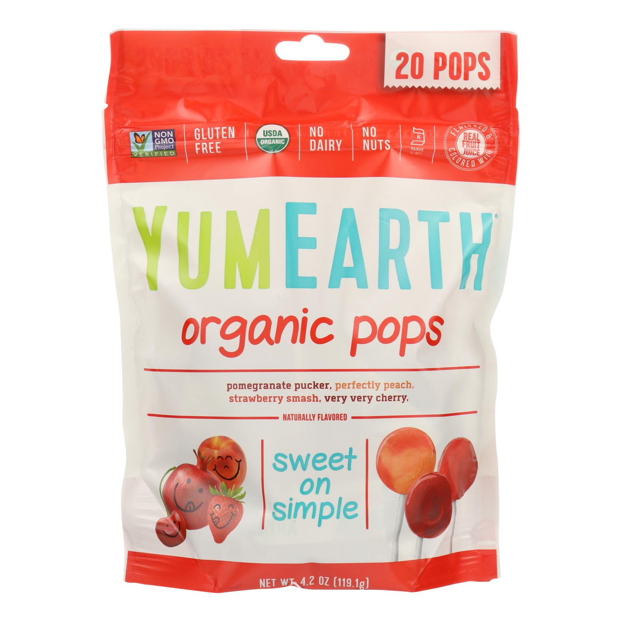 YumEarth Organics 4.2 Oz. Organic Lollipops (12-Pack) - Cozy Farm