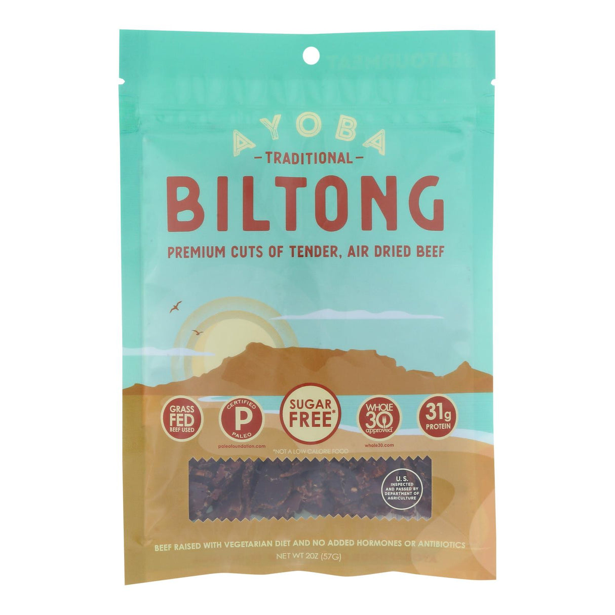 Ayoba-yo South African Traditional Biltong Jerky, 8 Pack, 2 Oz. Each - Cozy Farm