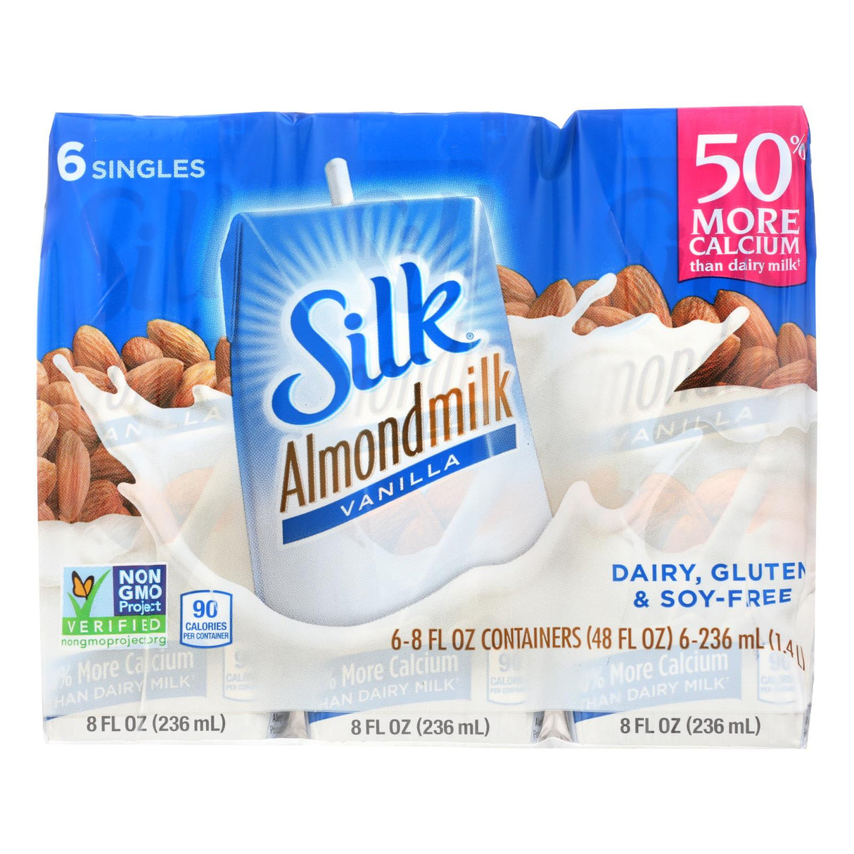Silk Vanilla Almond Milk (Pack of 3, 8 Fl Oz) - Cozy Farm