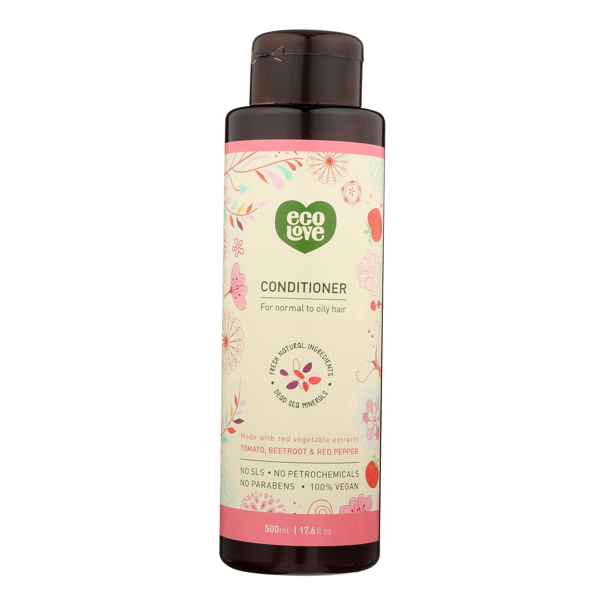 Ecolove Conditioner for Normal to Oily Hair | Red Vegetable Extracts | 17.6 Fl Oz - Cozy Farm