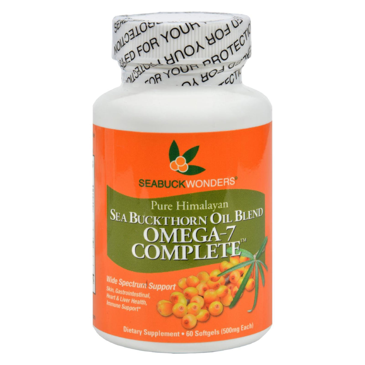 Seabuck Wonders Premium Omega 7 Sea Buckthorn Oil Softgels (500mg per serving, 60 Softgels) - Cozy Farm