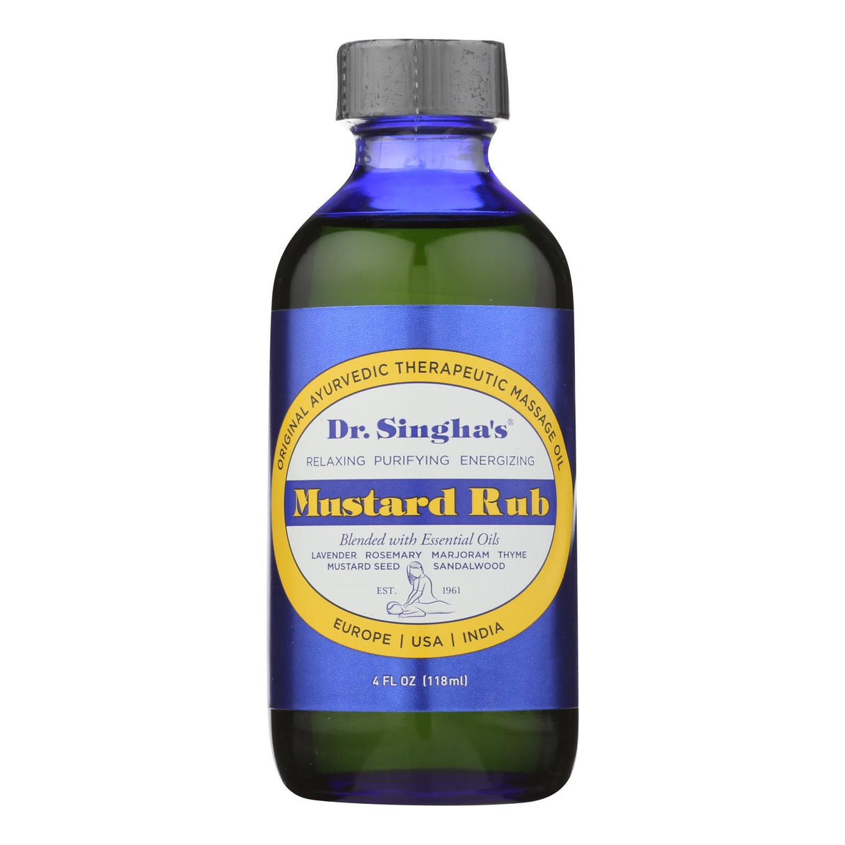 Dr. Singha's Mustard Rub, Therapeutic Muscle Pain Relief (4 Fl Oz.) - Cozy Farm
