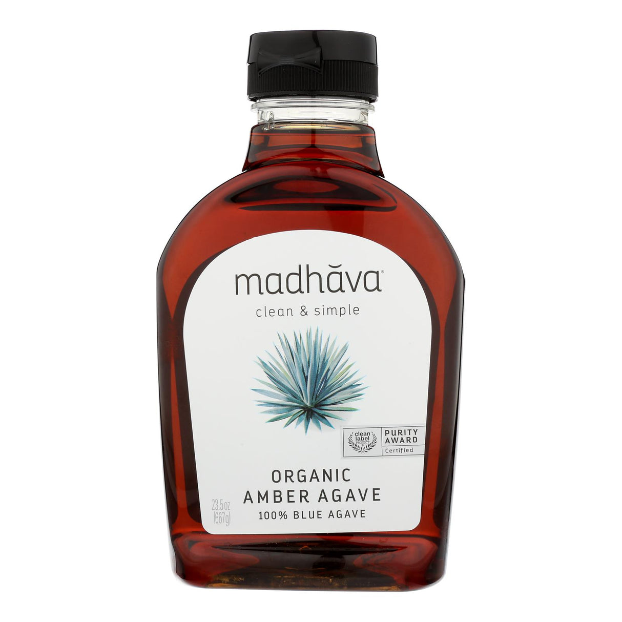 Madhava Organic Agave Nectar Honey - Amber, 6-Pack, 23.5 Oz. - Cozy Farm