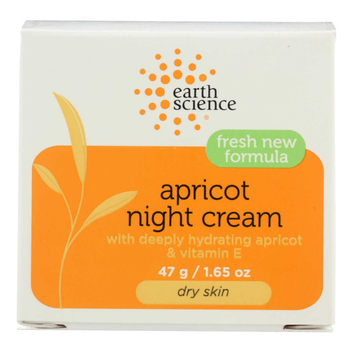Apricot Night Cream for Nourished Skin | Earth Science | 1.65 Oz. - Cozy Farm