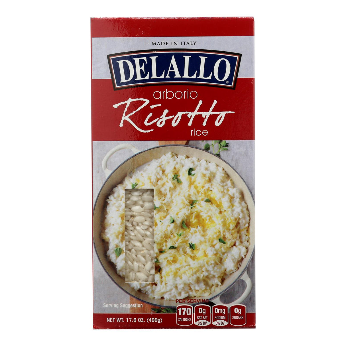 Delallo Arborio Risotto Rice - 17.6 Oz. (Pack of 12) - Cozy Farm