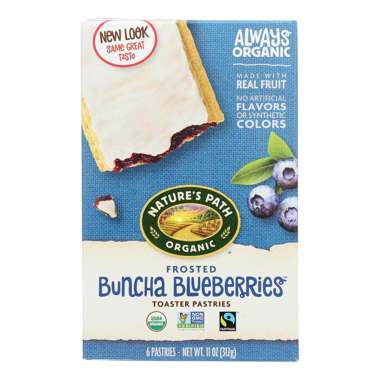 Nature's Path Organic Frosted Toaster Pastries - Blueberry Bliss (Pack of 12) - Cozy Farm