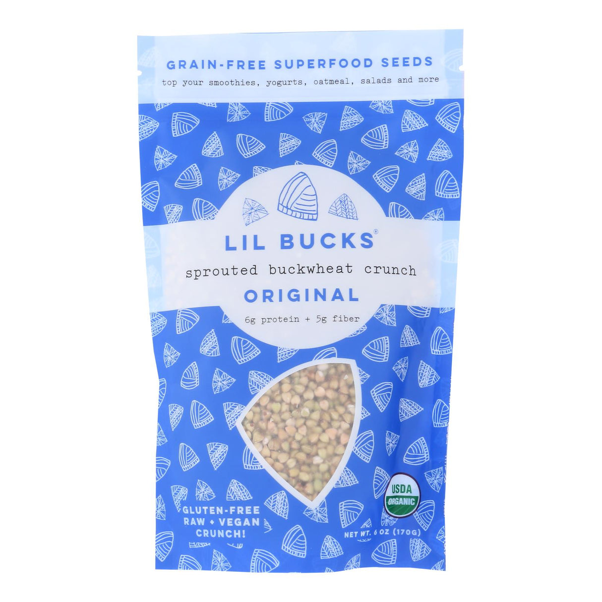Lil Bucks Buckwheat Sprouted Original, 6 Ounce (Pack of 6) - Cozy Farm