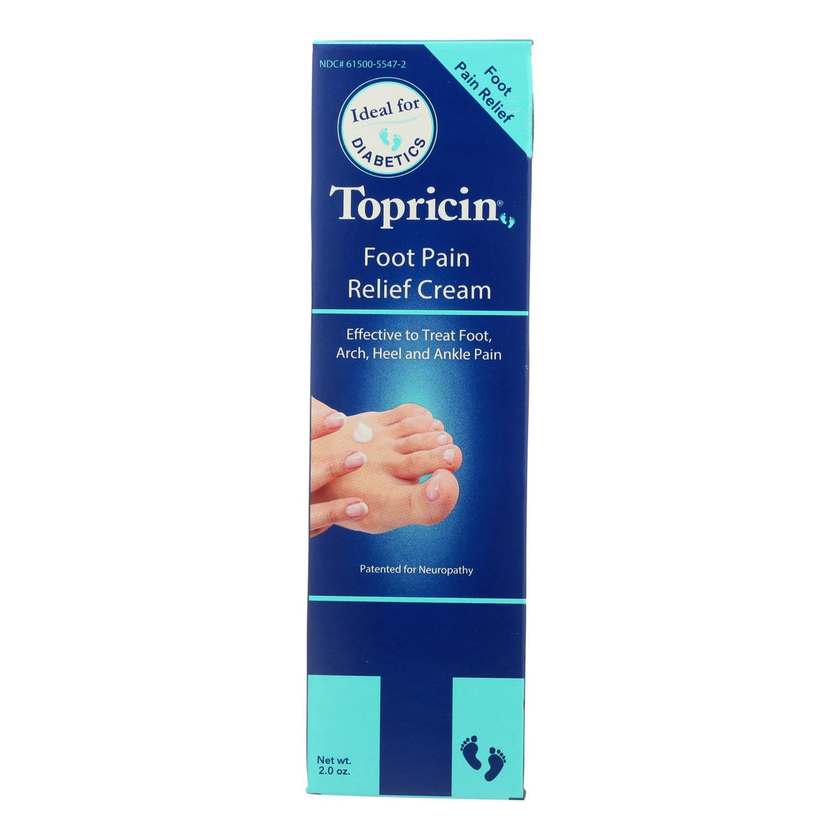 Topricin Foot Therapy - Anti-Fungal Cream for Athletes Foot - 2 Oz - Cozy Farm