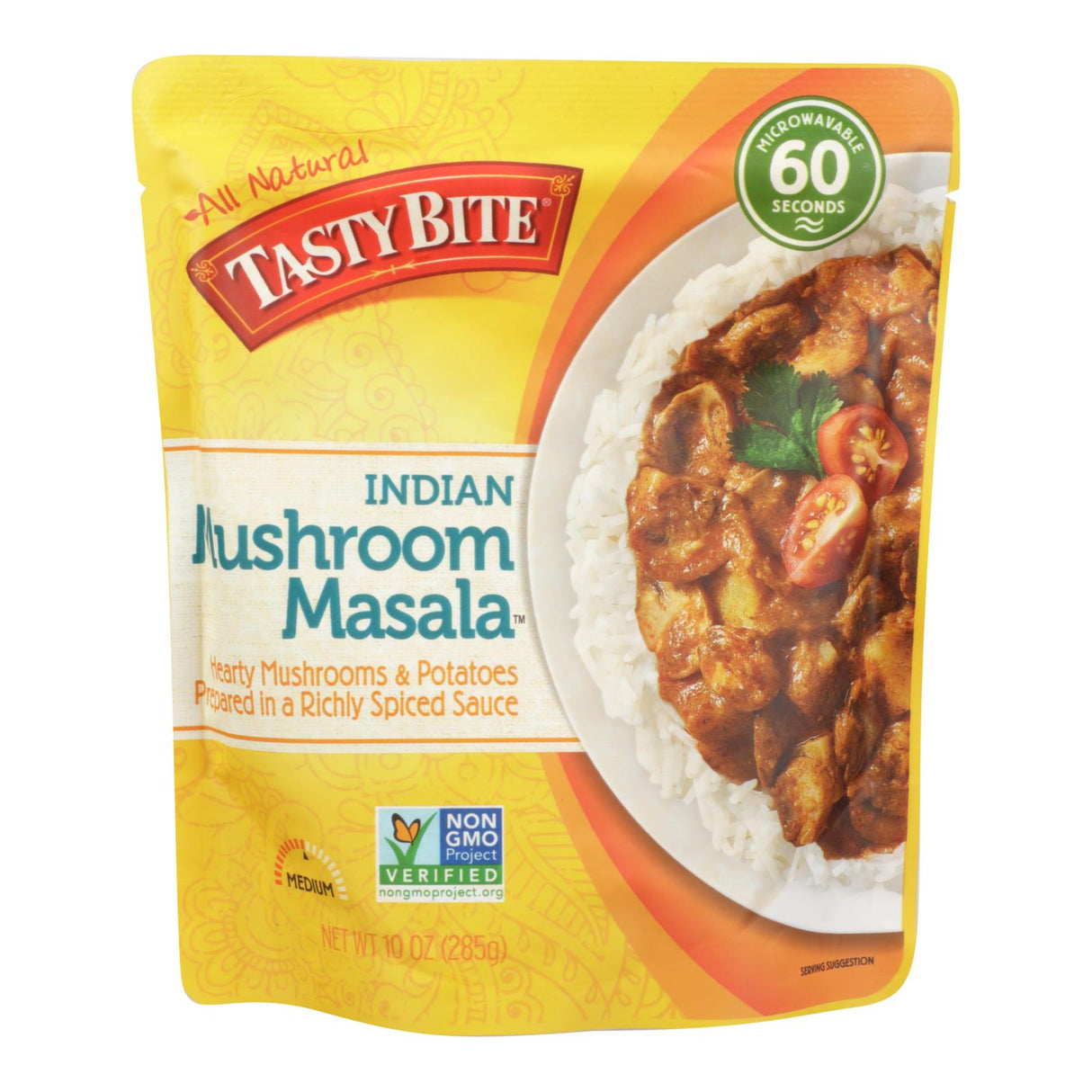 Tasty Bite Indian Cuisine Ready to Eat Mushroom Masala - 6 Pack, 10 Oz - Cozy Farm