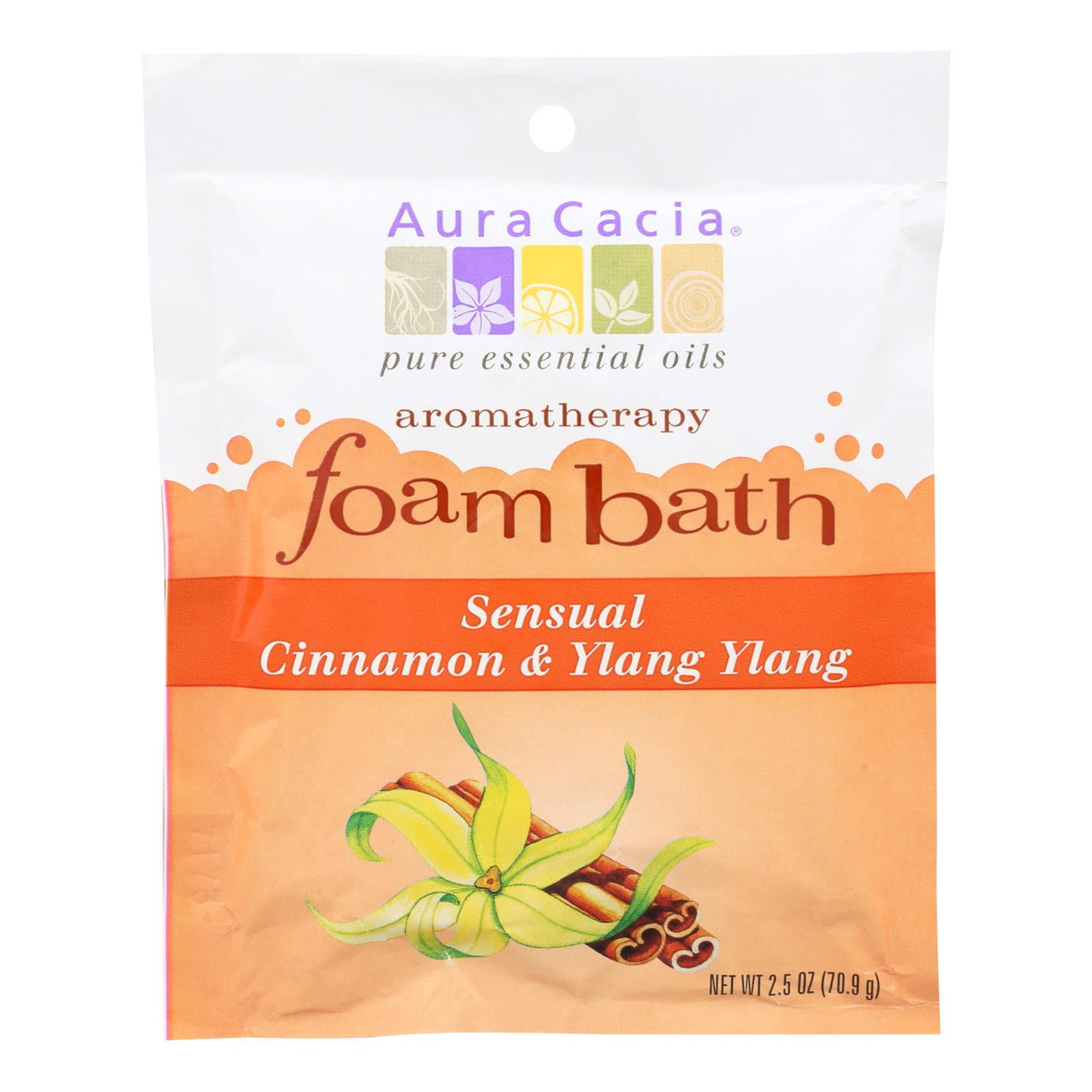 Aura Cacia 2.5 Oz Cinnamon and Ylang-Ylang Foam Bath (Pack of 6) - Cozy Farm
