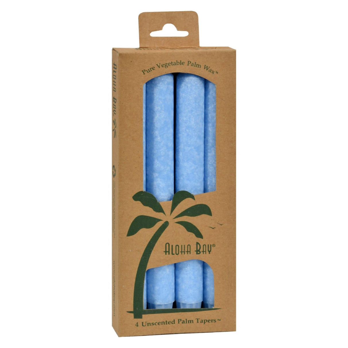 Blue Bay Palm Unscented Taper Candles - 4 Pack - Cozy Farm