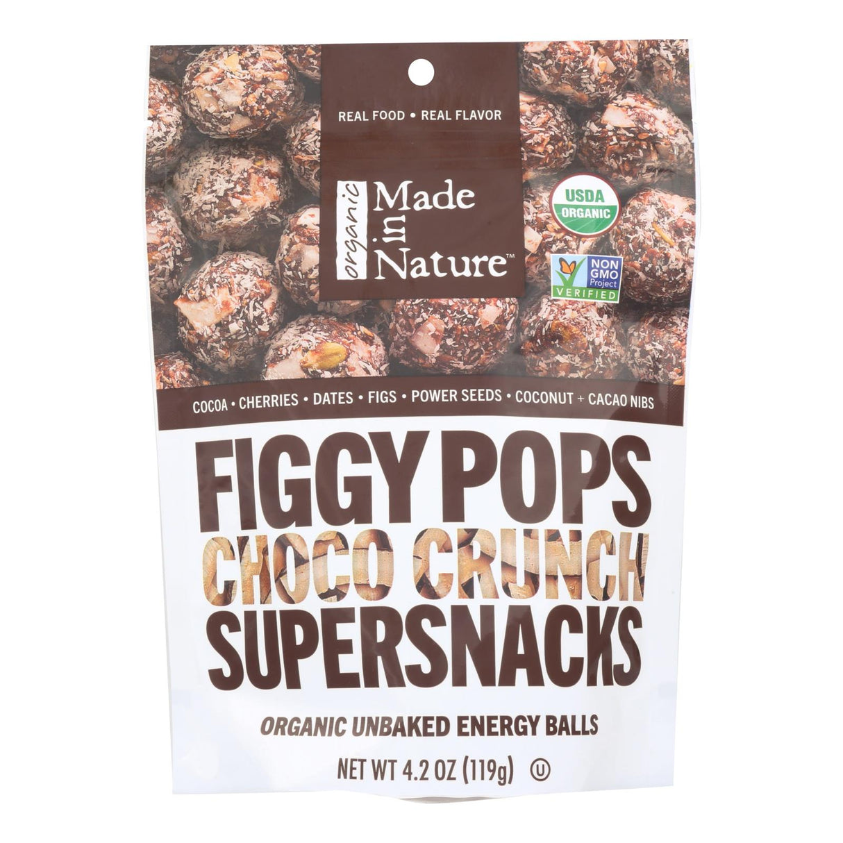 Made In Nature Choco Crunch Figgy Pops (Pack of 6 - 4.2 Oz.) - Cozy Farm