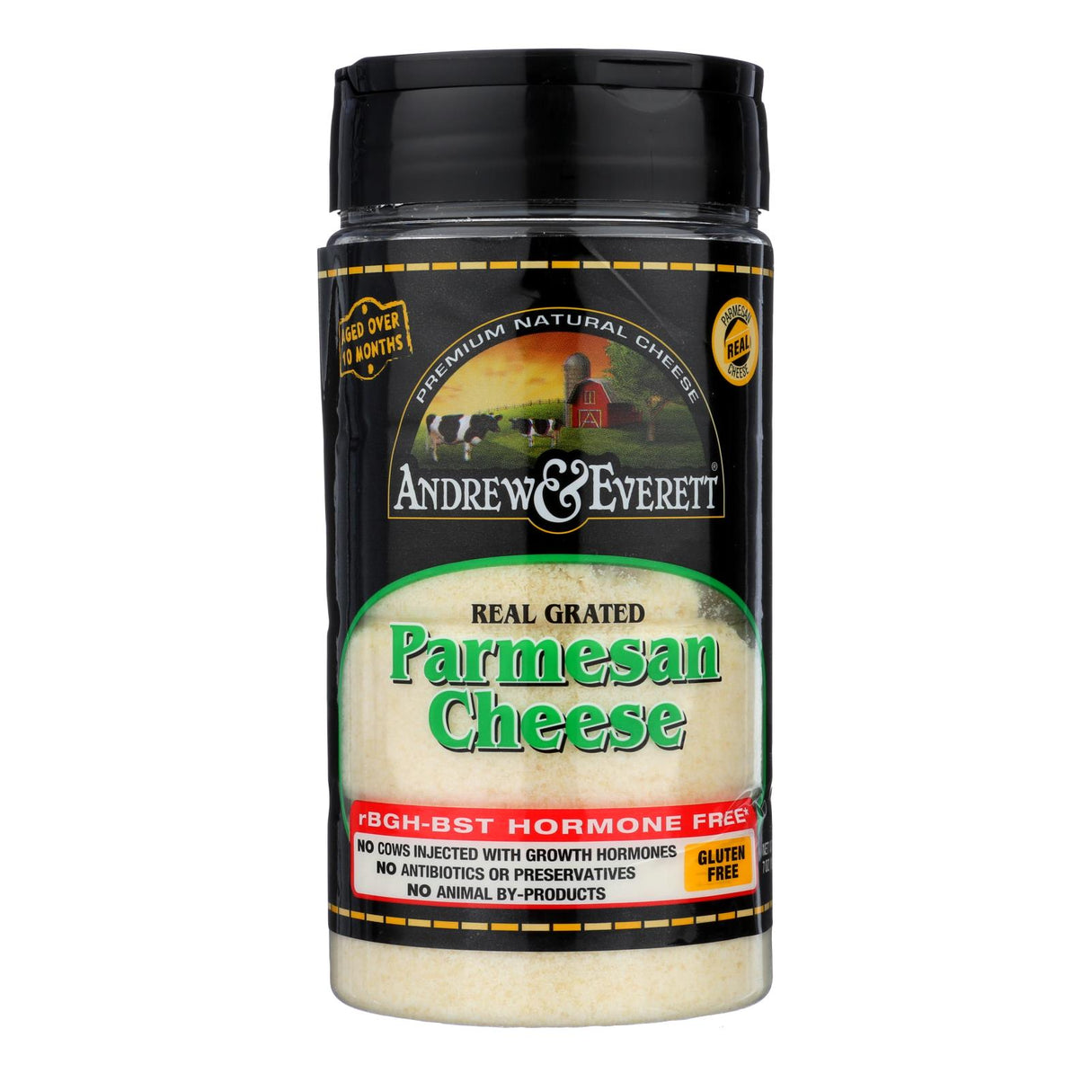 Andrew and Everett Premium Grated Parmesan Cheese, (Pack of 6, 7 oz Each) - Cozy Farm