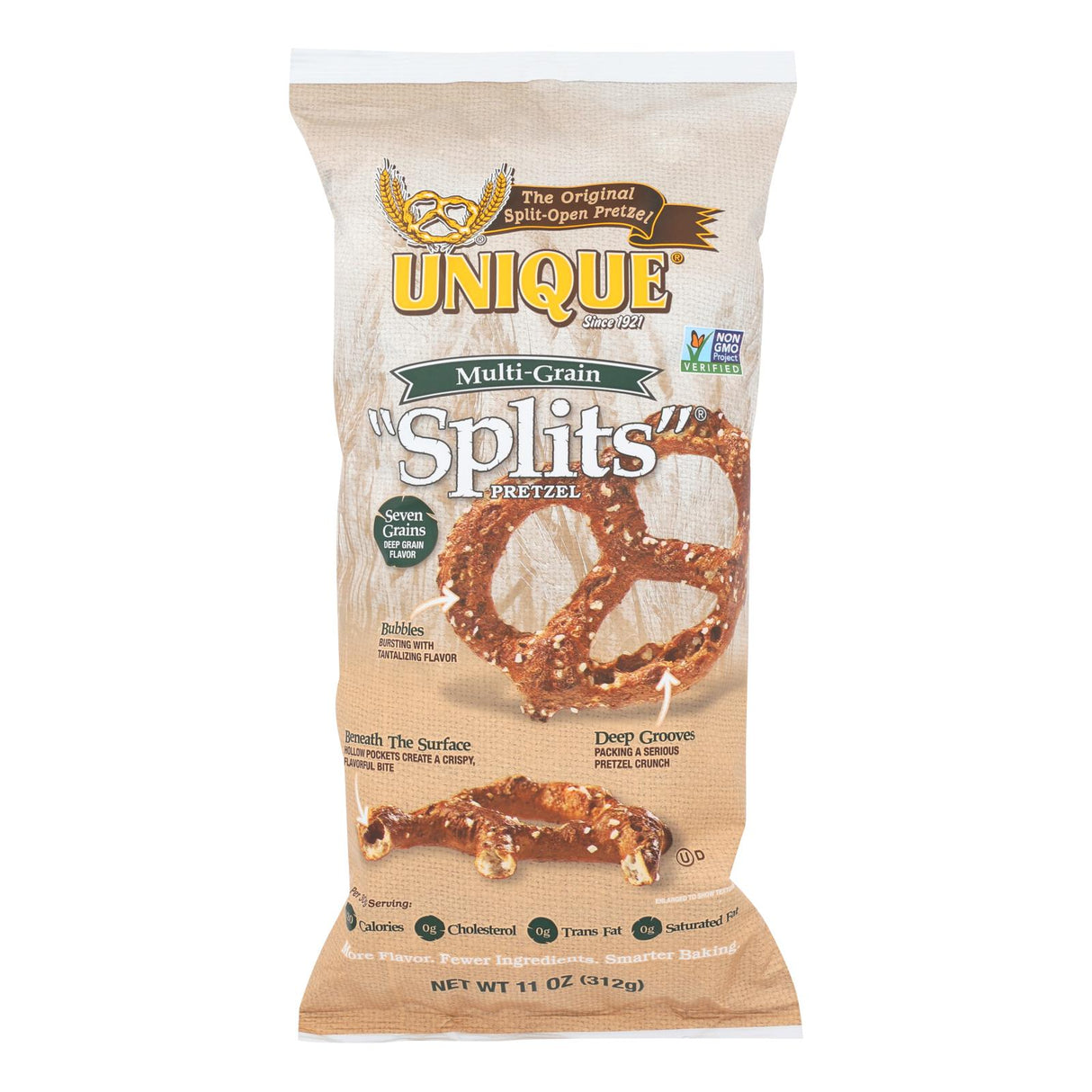 Unique Pretzels Splitz Multi-Grain (11oz, Pack of 12) - Cozy Farm