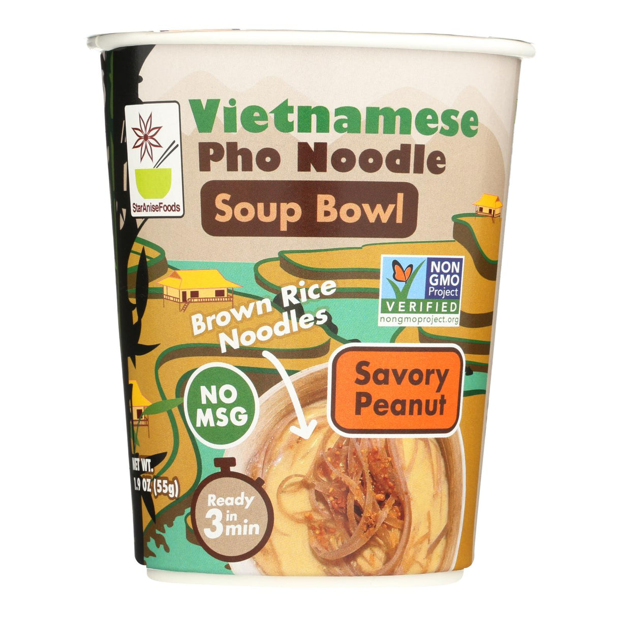 Star Anise Foods Authentic Vietnamese Pho Noodle Soup Bowls (Pack of 6 - 1.9 Oz.) - Cozy Farm