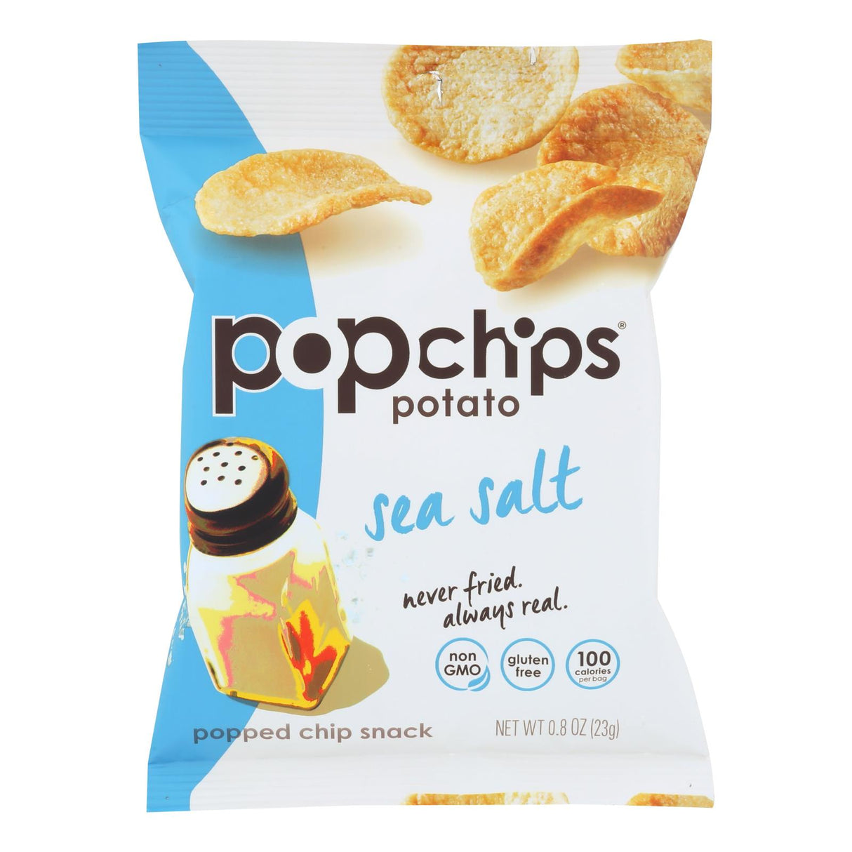 Popchips Sea Salt Potato Chips (Pack of 24 - 0.8 Oz.) - Cozy Farm