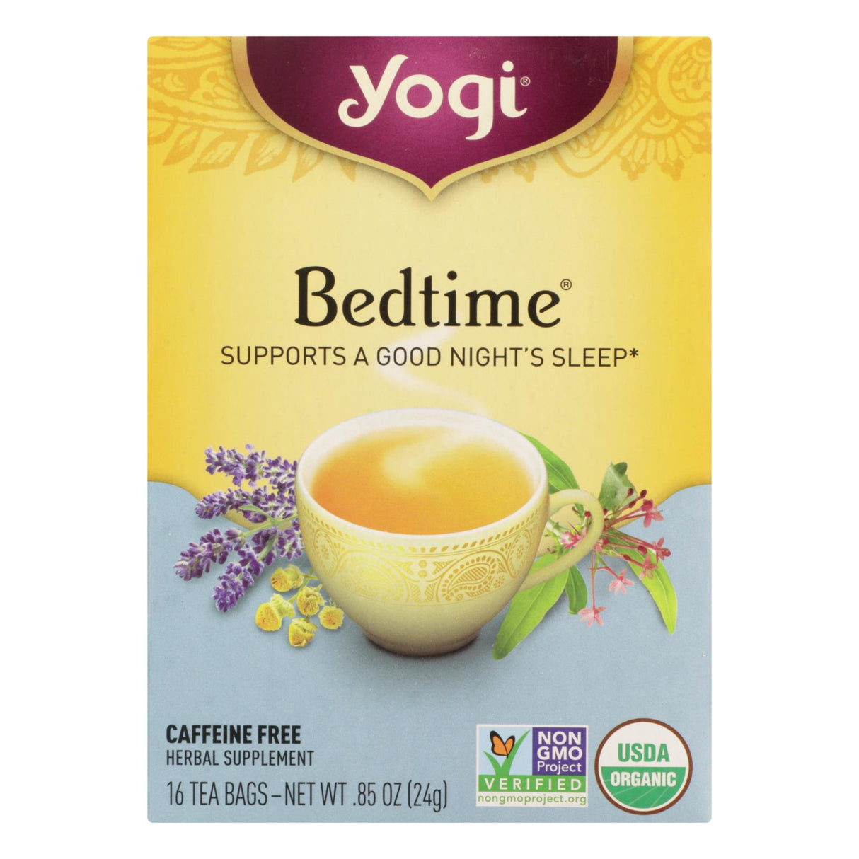 Yogi Caffeine-Free Chamomile Herbal Tea Bags (6 Pack of 16) - Cozy Farm