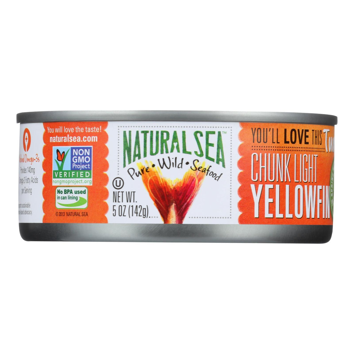 Wild Yellowfin Tuna, Natural Sea Salted Chunk Light (Pack of 12 - 5 Oz.) - Cozy Farm