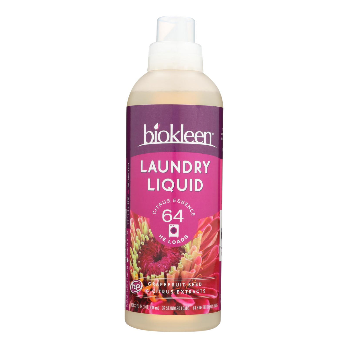 Biokleen Citrus Laundry Liquid (Pack of 6 - 32 fl. oz.) - Cozy Farm