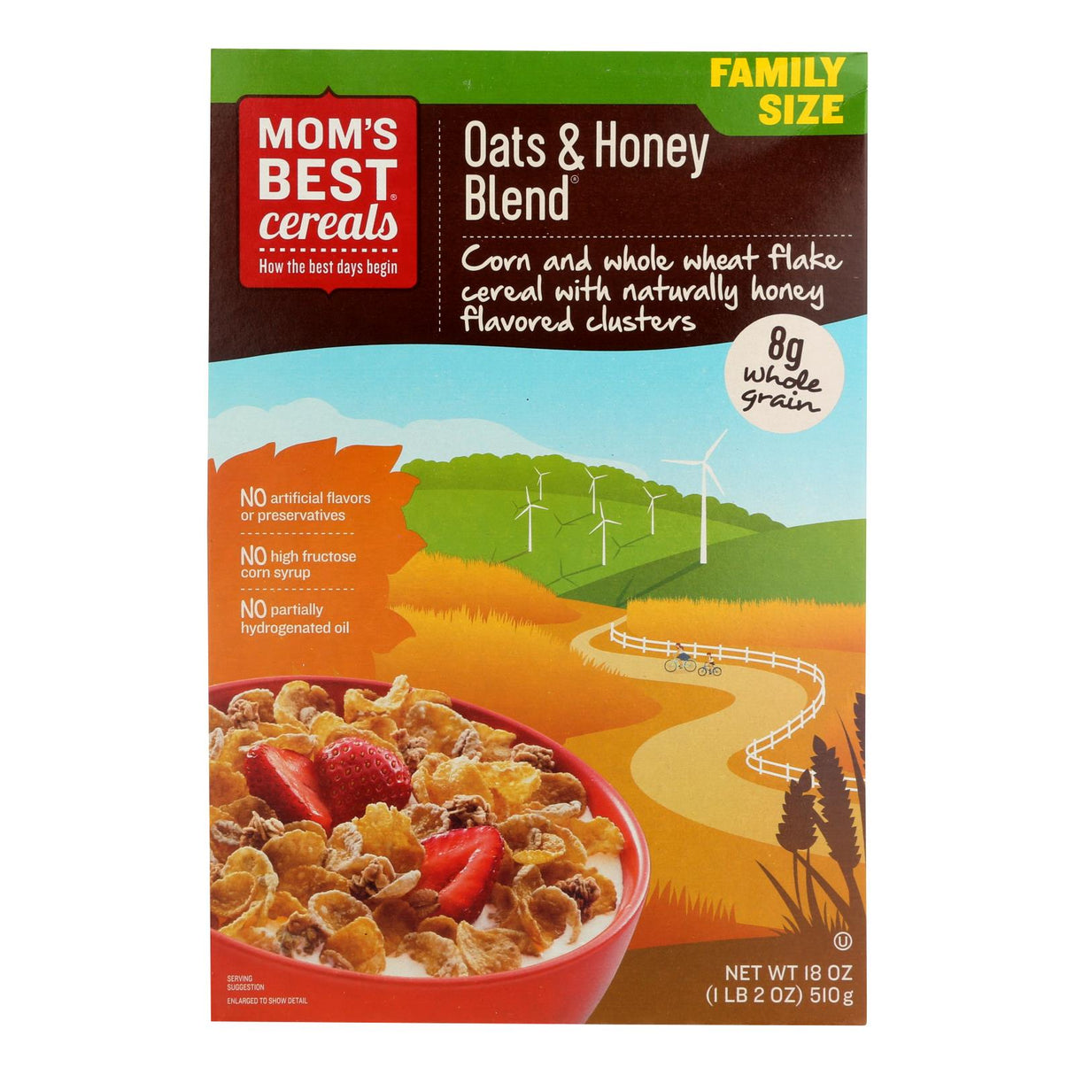 Mom's Best Naturals Oatmeal and Honey Blend, 18 Oz., Pack of 14 - Cozy Farm