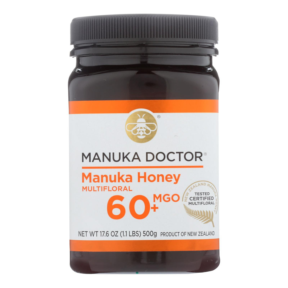 Manuka Doctor Advanced Manuka Honey MGO60+ 500g (Pack of 6-17.6 Oz) - Cozy Farm
