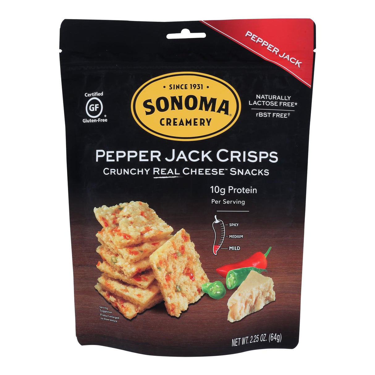 Sonoma Creamery Cracker Pepperjack Crisp 12 Pack, 2.25oz Each - Cozy Farm