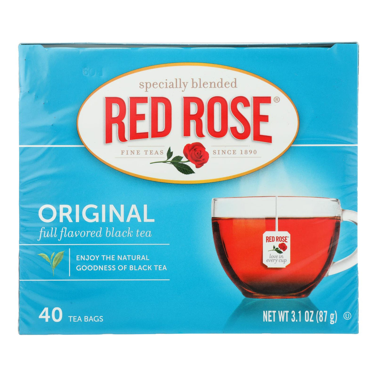 Red Rose Full-Flavored Black Tea 40 Count (Pack of 6) - Cozy Farm