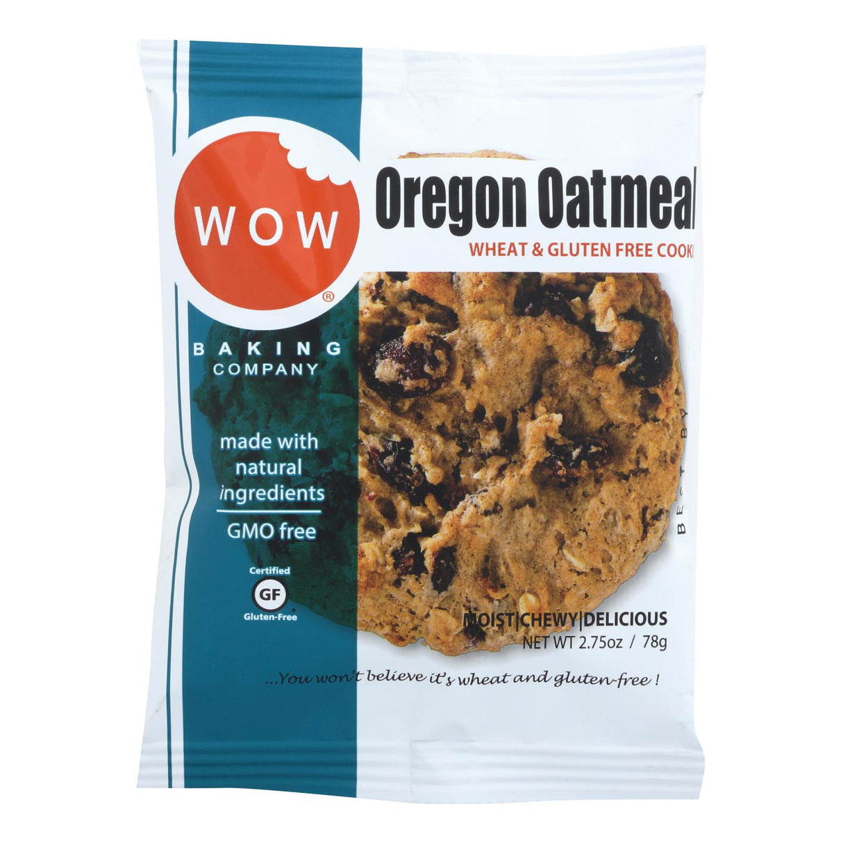Wow Baking Oatmeal Cookies - Case of 12 - 2.75 oz. each - Cozy Farm