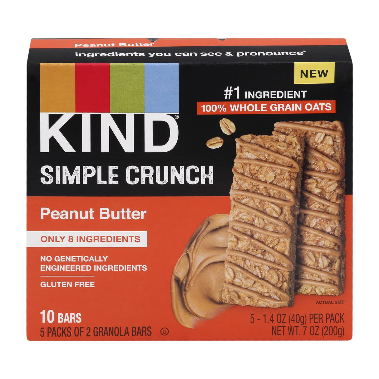 Kind - Simple Crunch Peanut Butter (Pack of 8-5/1.4 Oz) - Cozy Farm