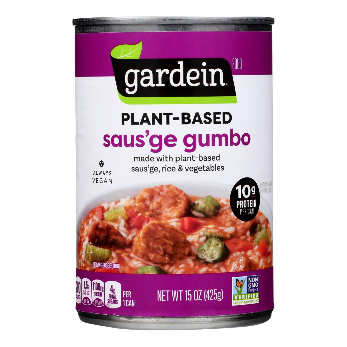 Gardein Vegan Gumbo Soup with Plant-Based Sausage (12 Pack - 15 Oz) - Cozy Farm